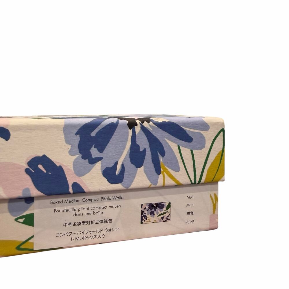 NEW Kate Spade Madison Boxed Medium Compact Bifold Wallet Festival Floral Multi - Picture 3 of 12